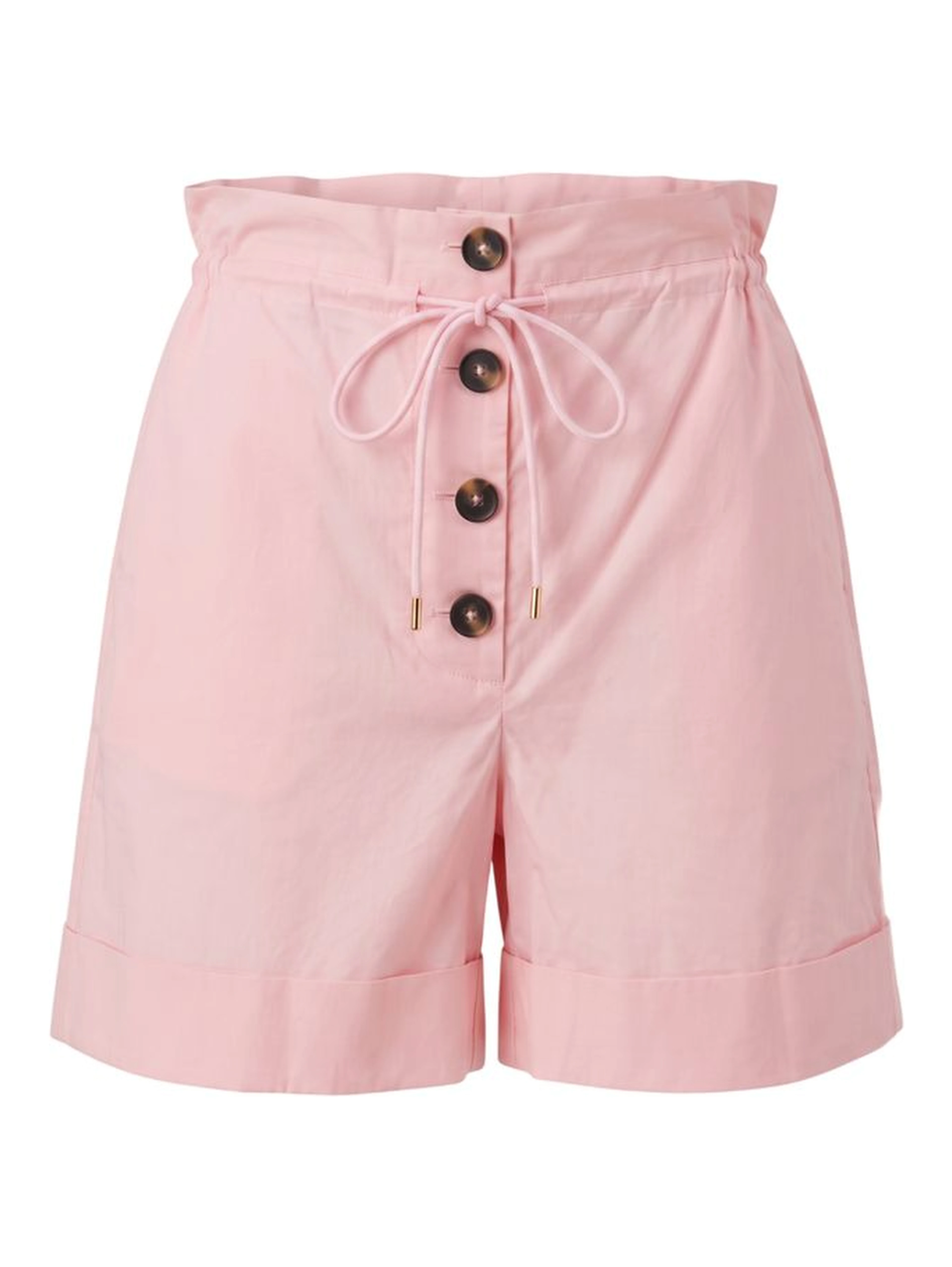 Pink Cotton Women Shorts
