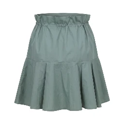 Green Cotton Women Skirt
