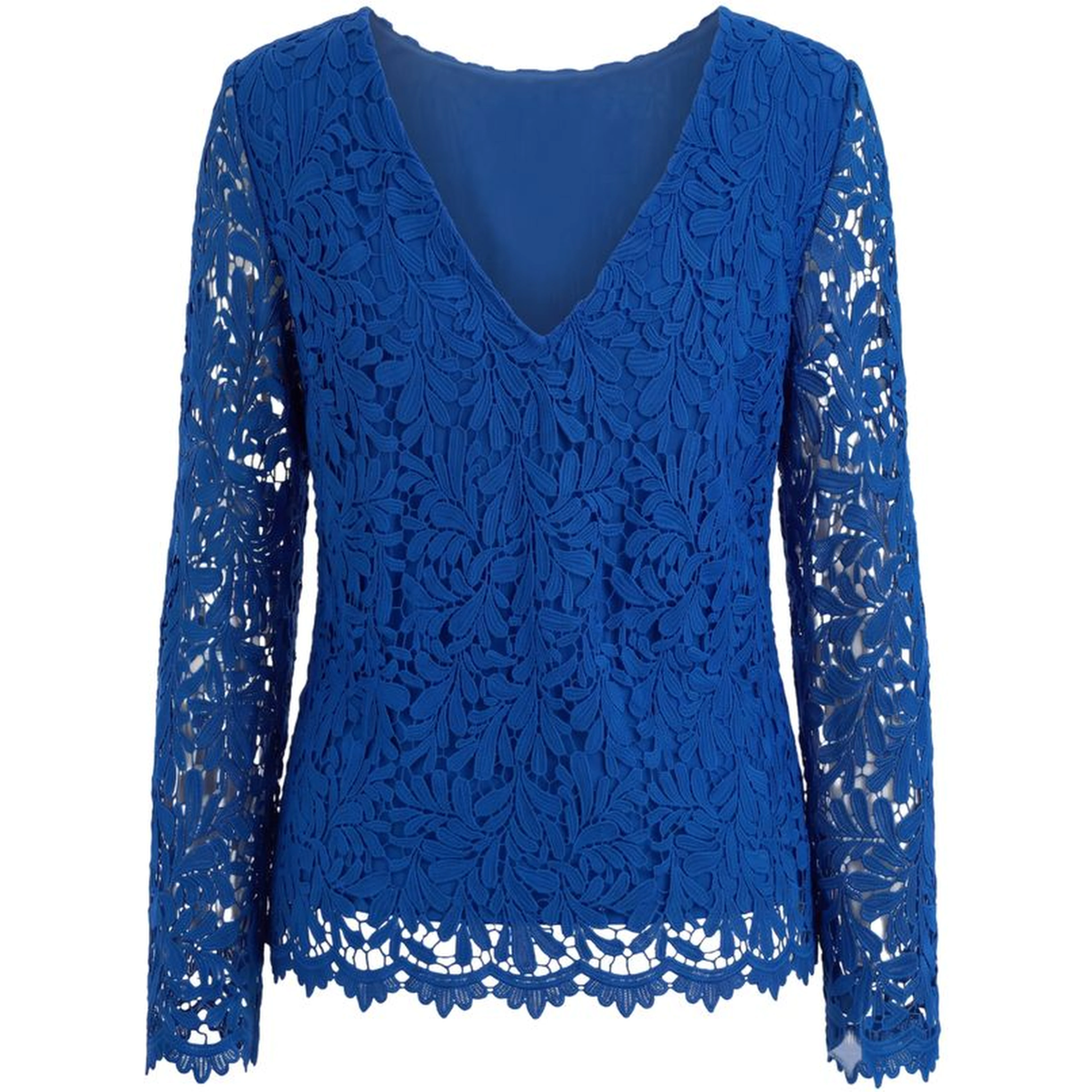 Blue Polyester Women Shirt