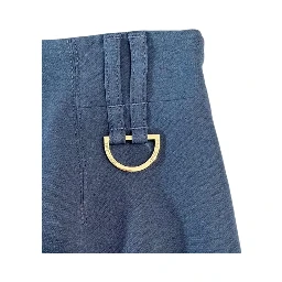 Blue Polyester Women Skirt