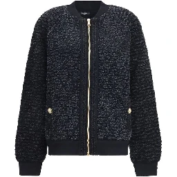 Black Viscose Bomber