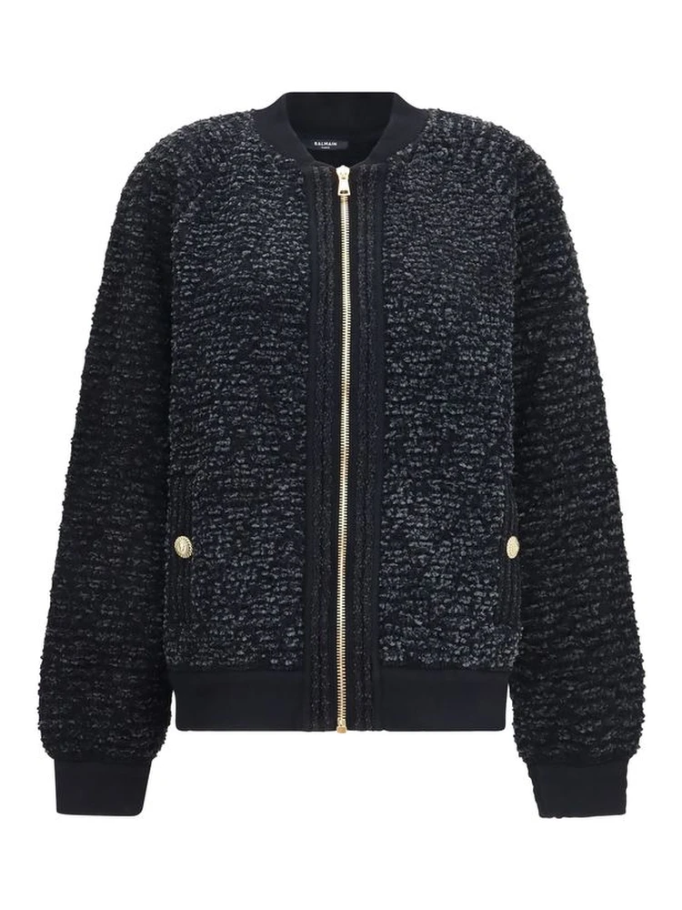 Black Viscose Bomber
