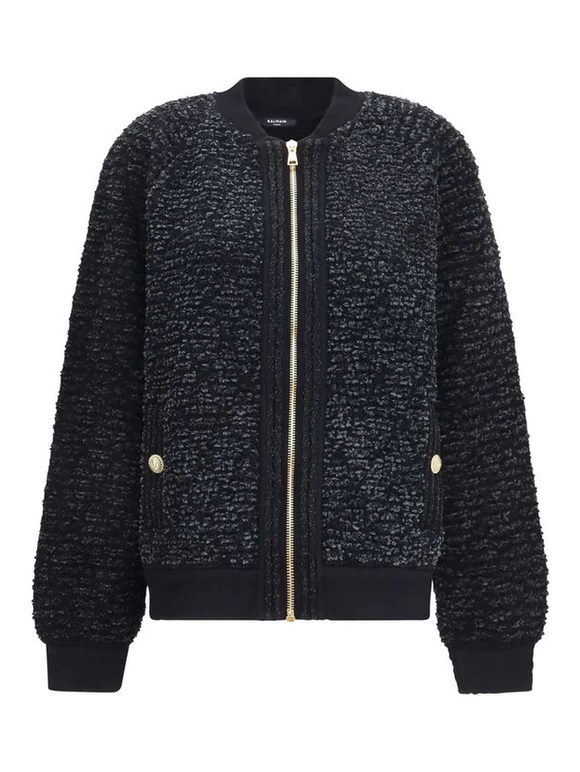 Black Viscose Bomber