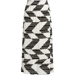 White Polyester Women Skirt