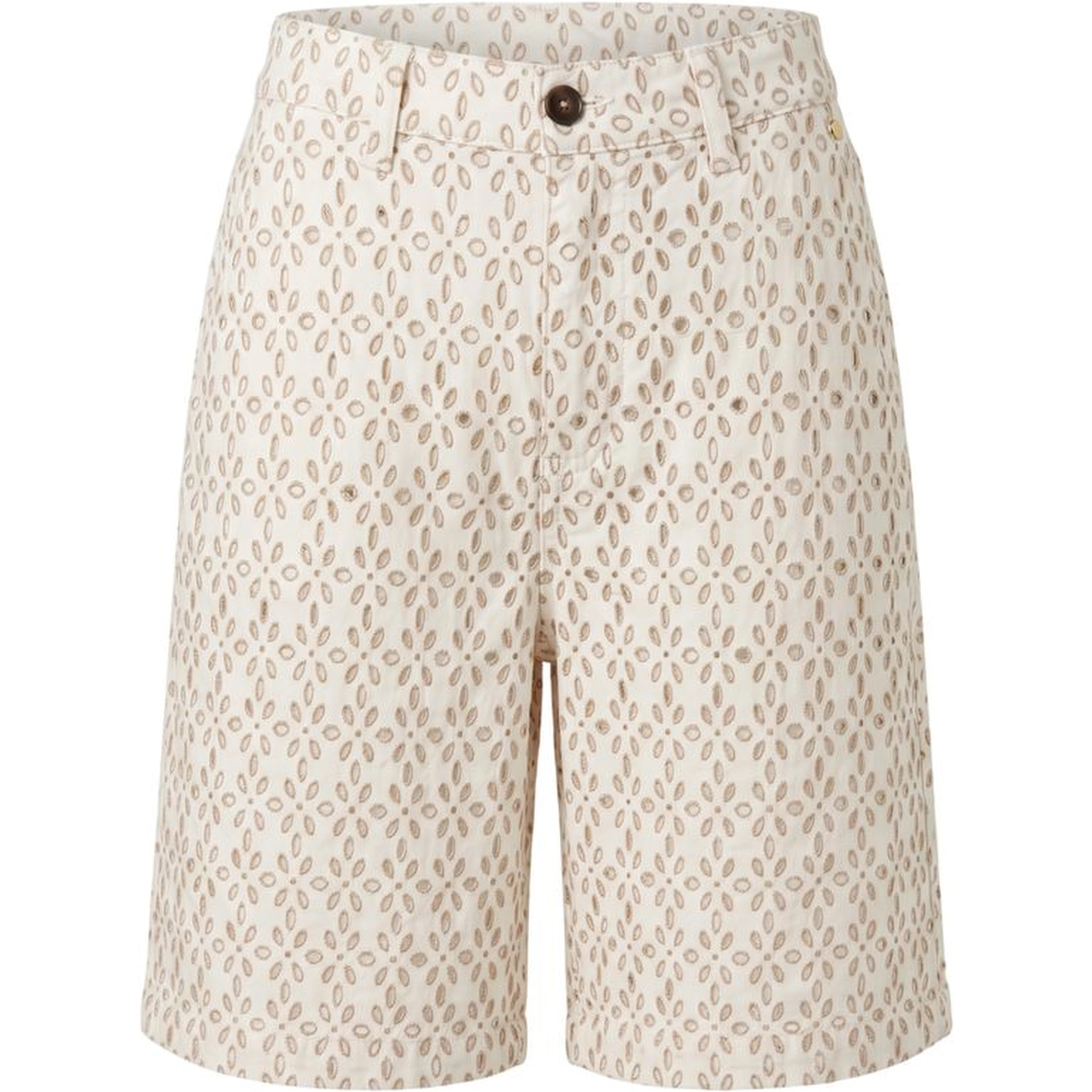 White Cotton Women Shorts