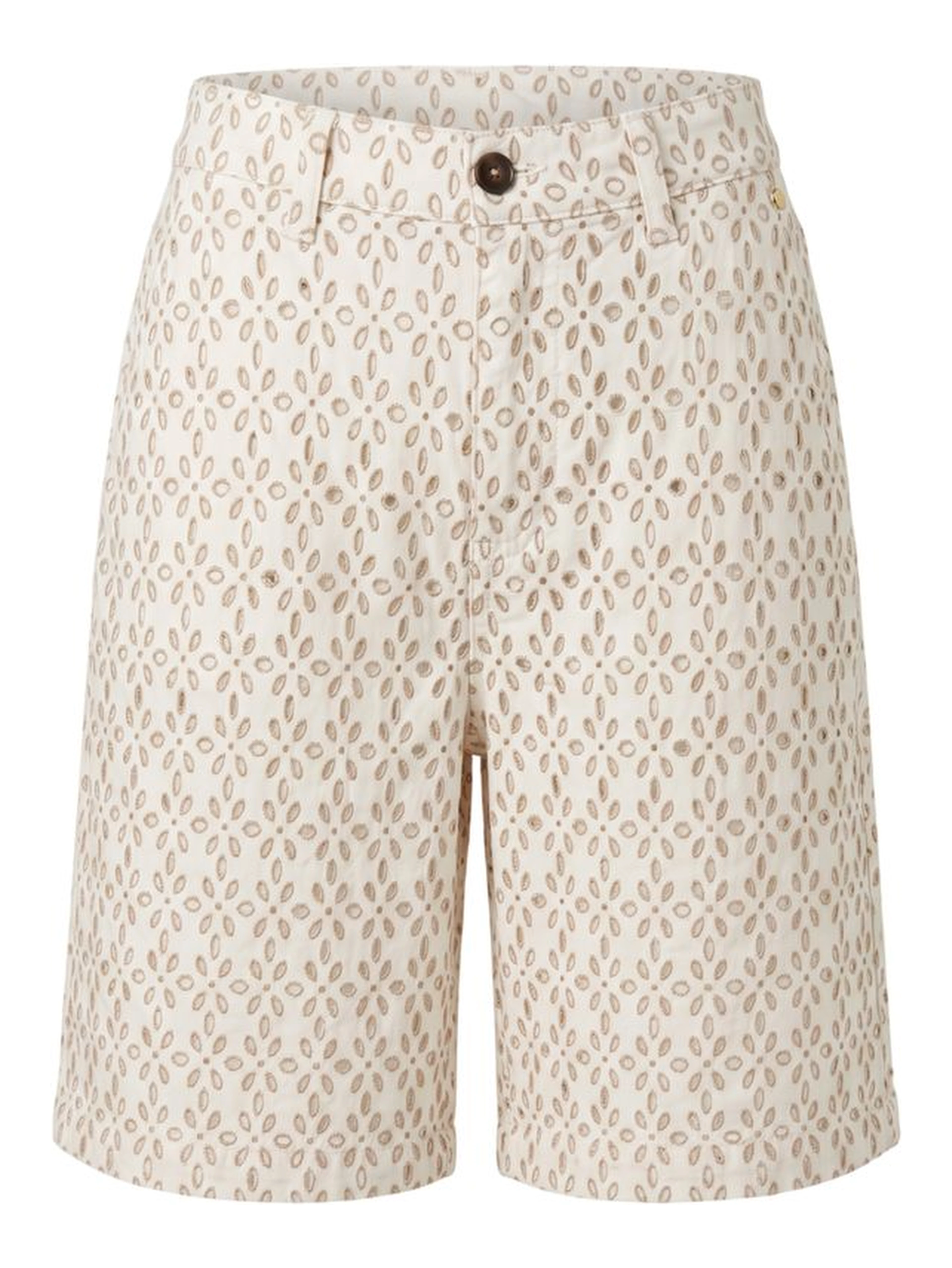 White Cotton Women Shorts