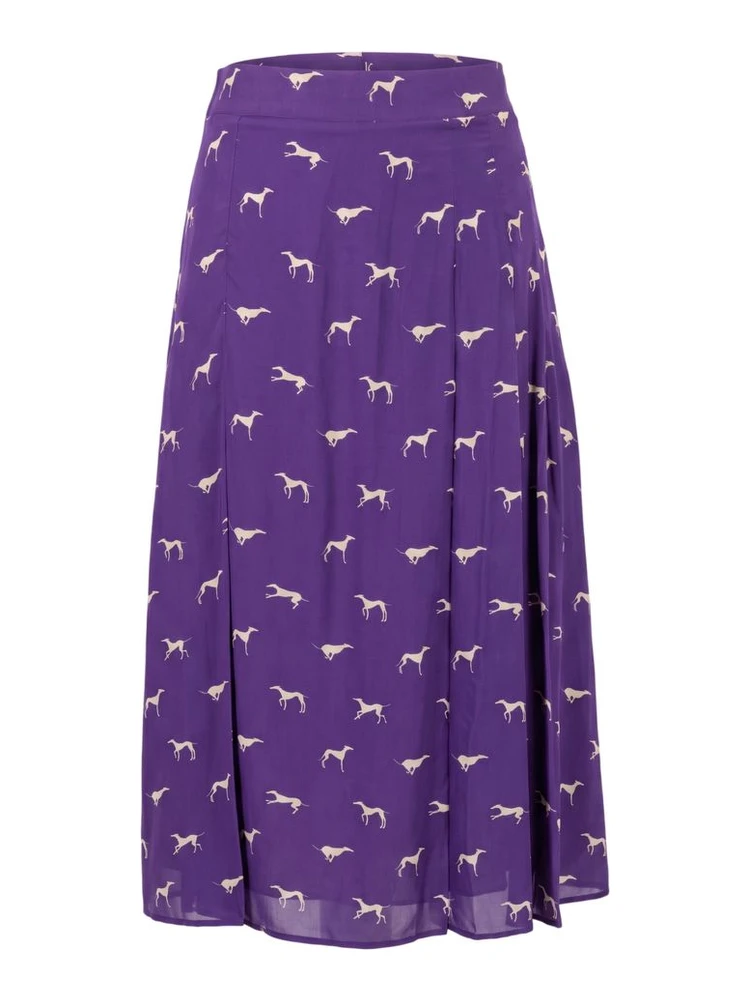 Purple Viscose Women Skirt