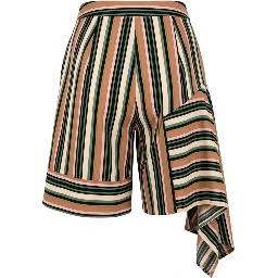 Brown Viscose Women Shorts