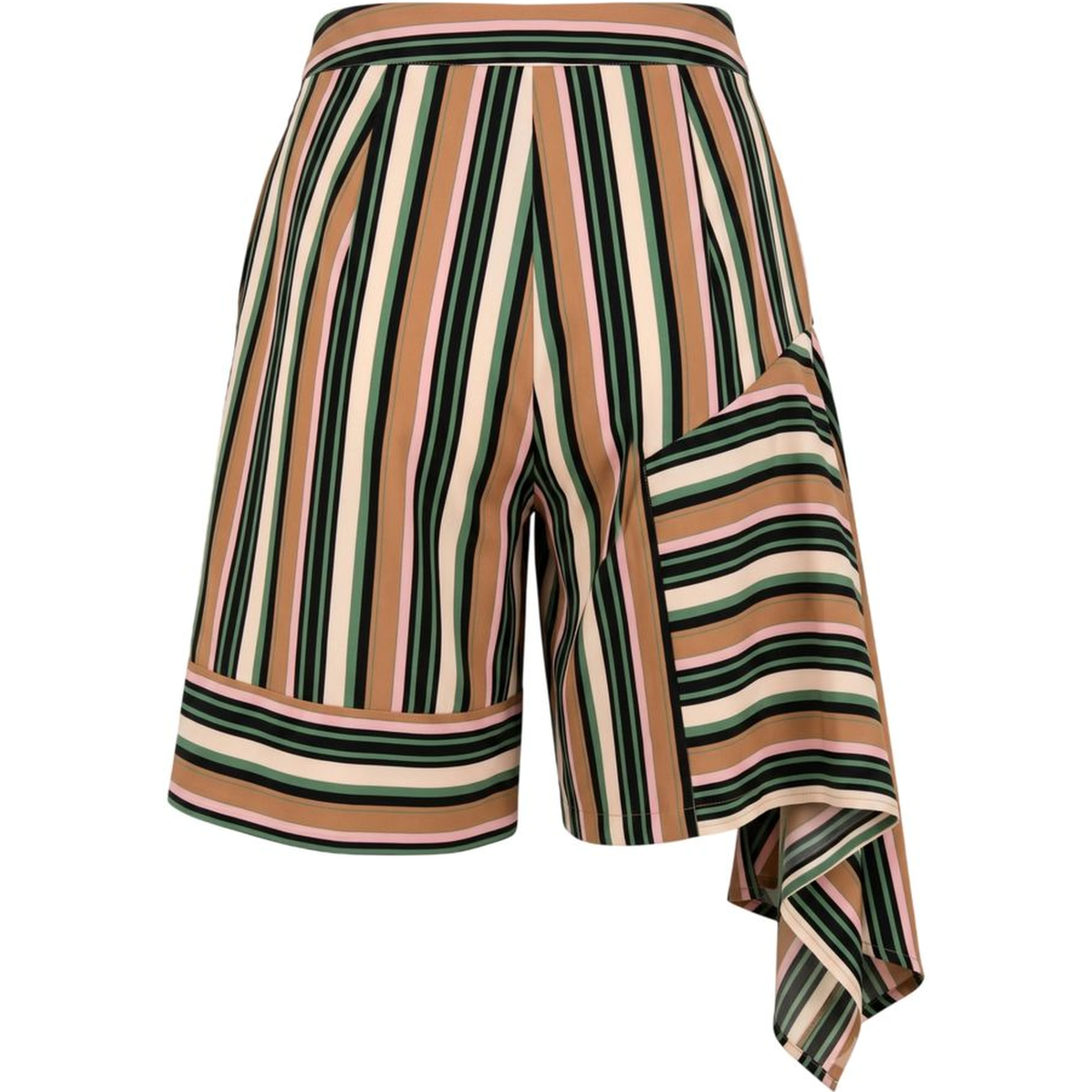 Brown Viscose Women Shorts