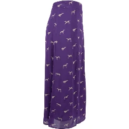 Purple Viscose Women Skirt
