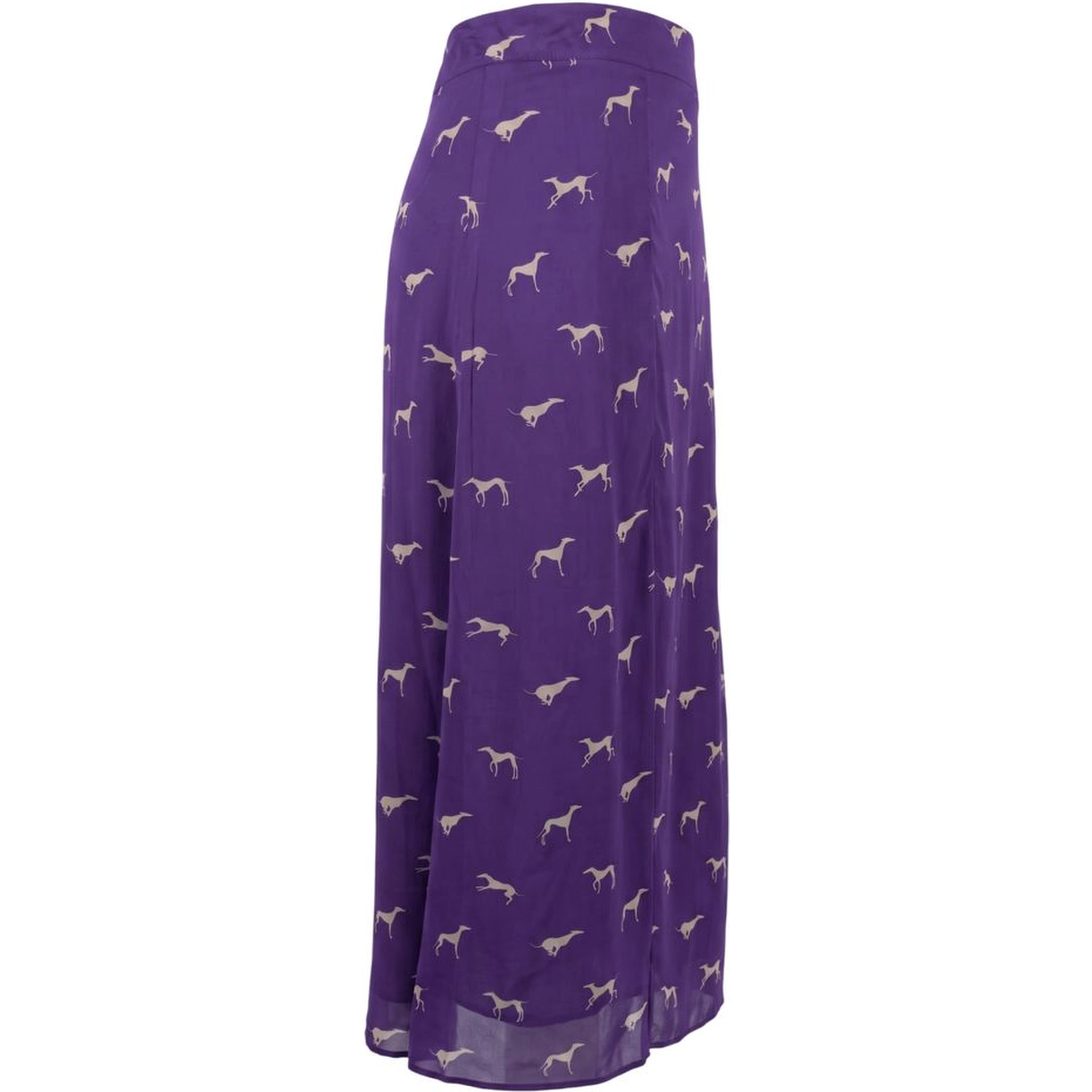 Purple Viscose Women Skirt