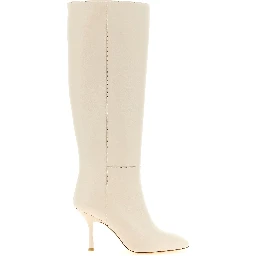White Lamb Leather Over The Knee