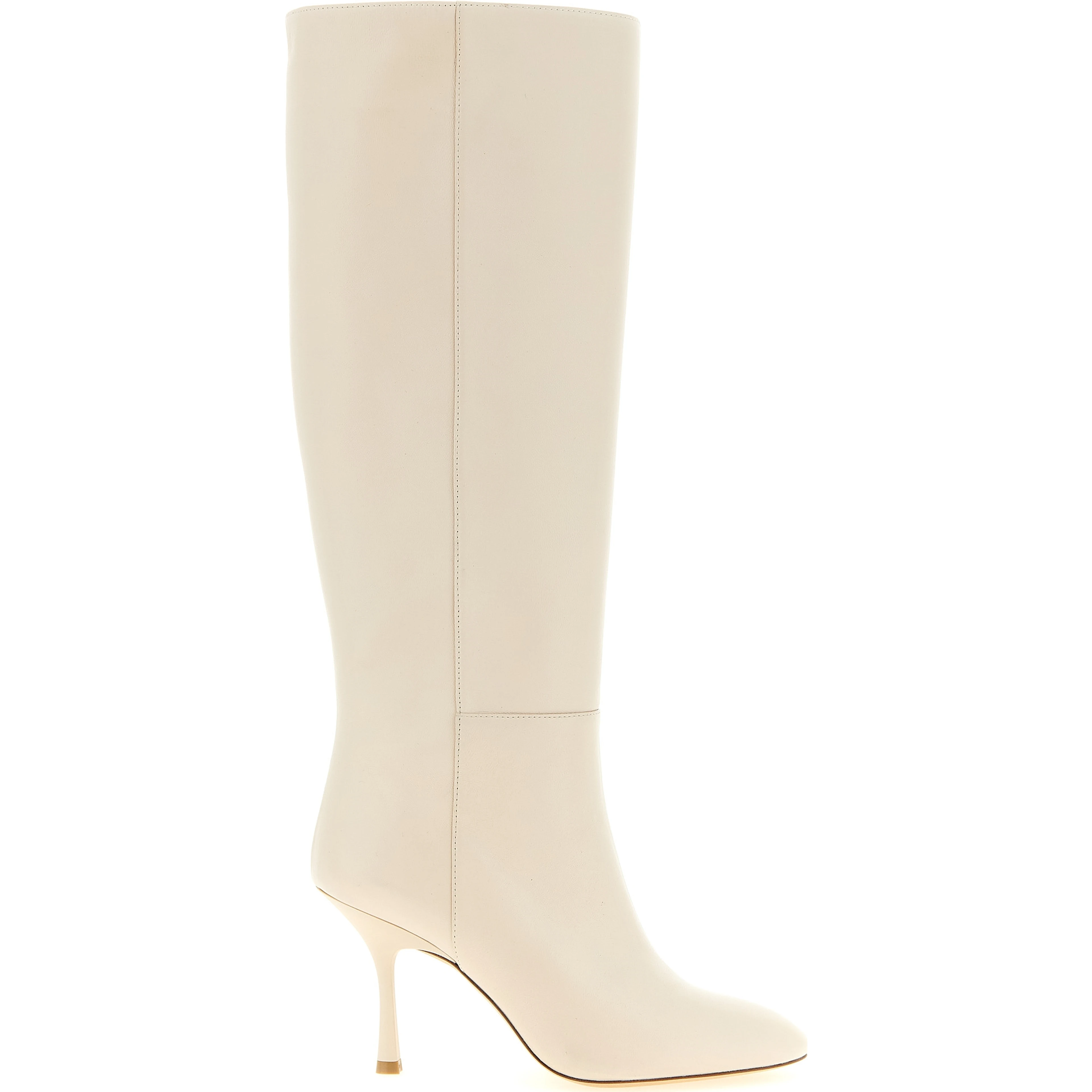 White Lamb Leather Over The Knee