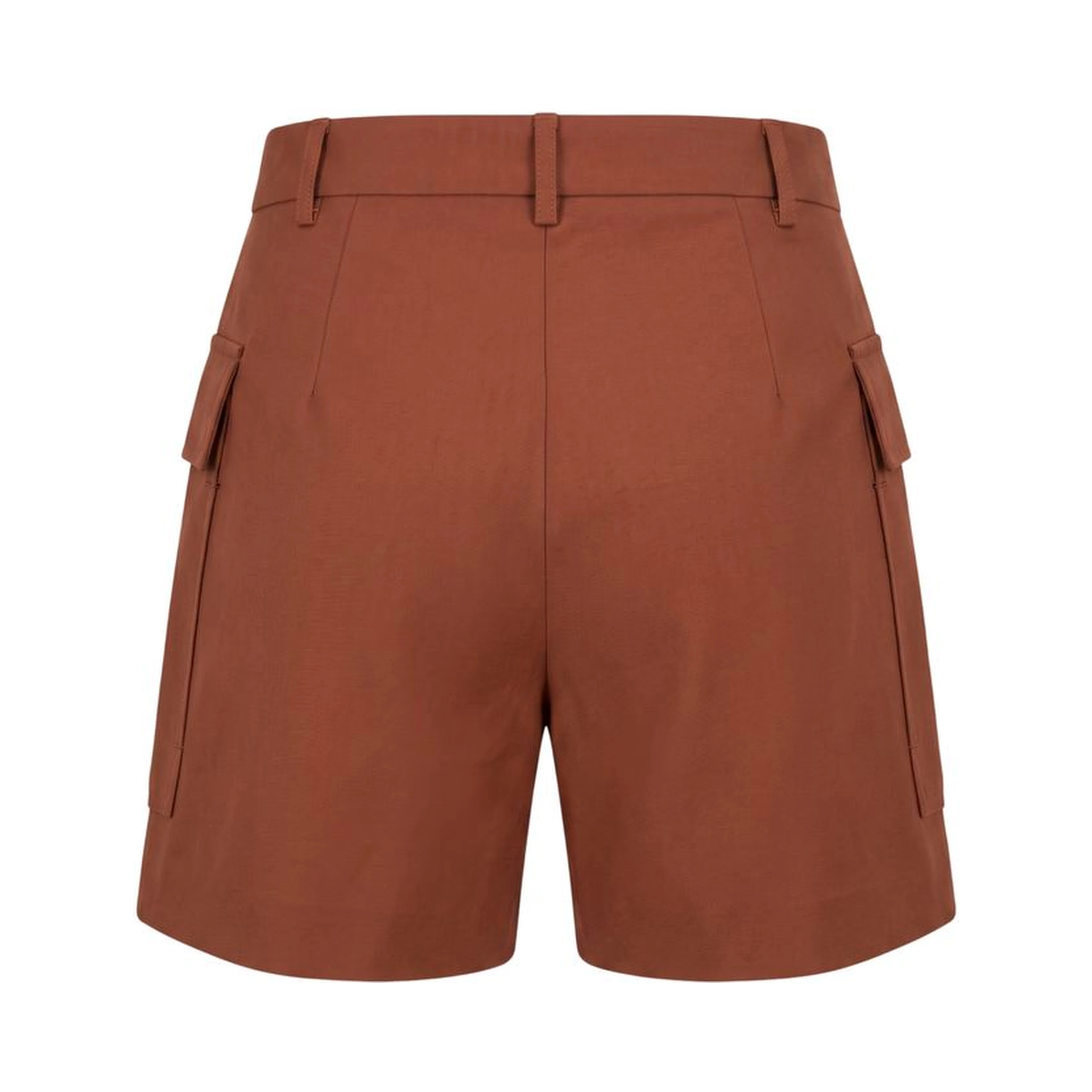 Brown Viscose Women Shorts