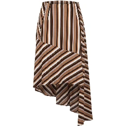 Brown Viscose Women's Skirt