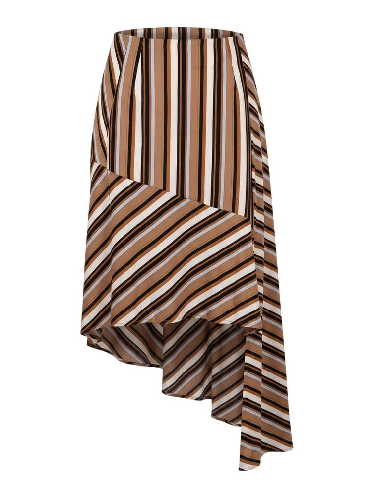 Brown Viscose Women's Skirt