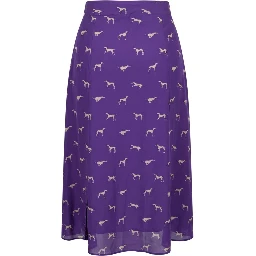 Purple Viscose Women Skirt