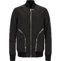 Black Nylon Bomber