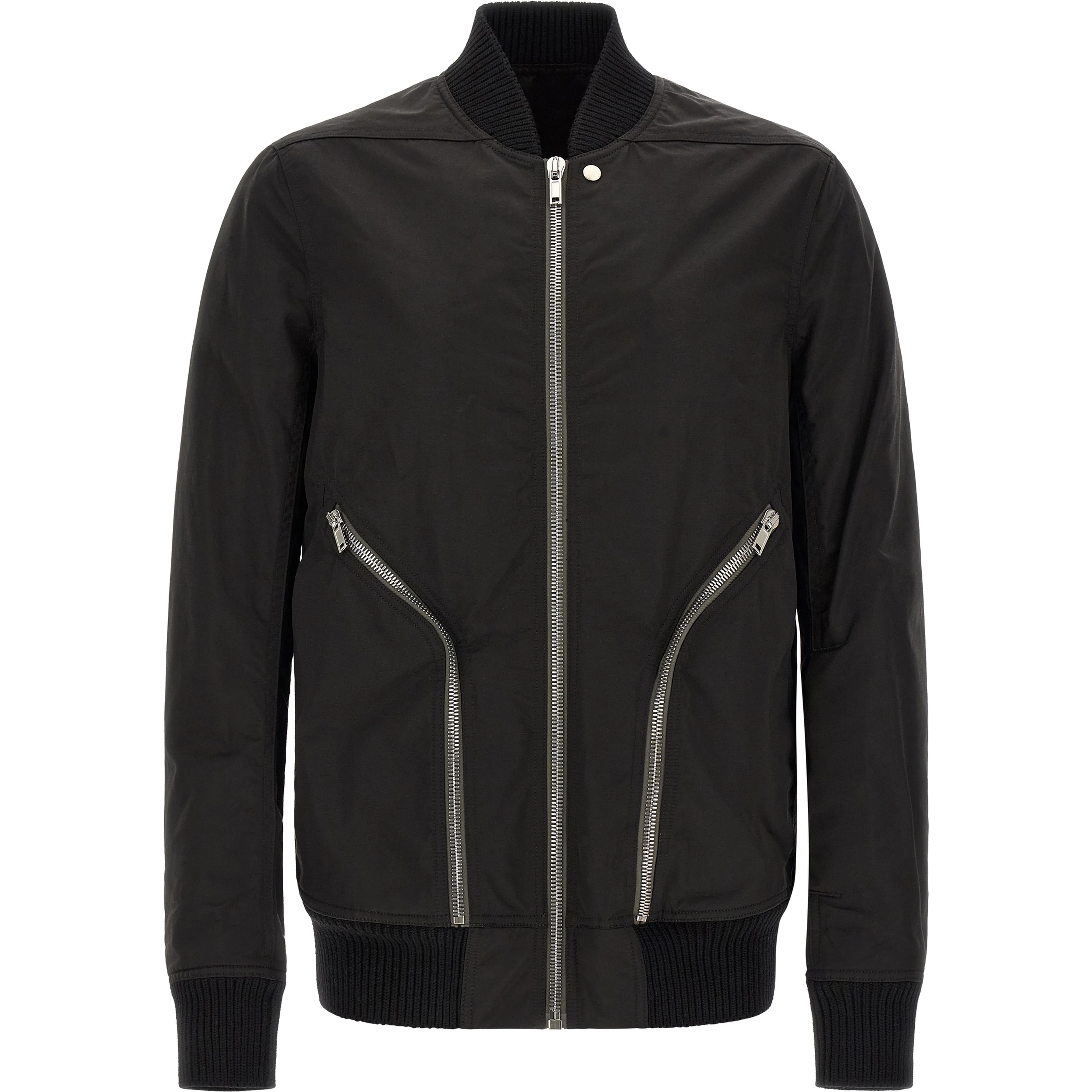 Black Nylon Bomber