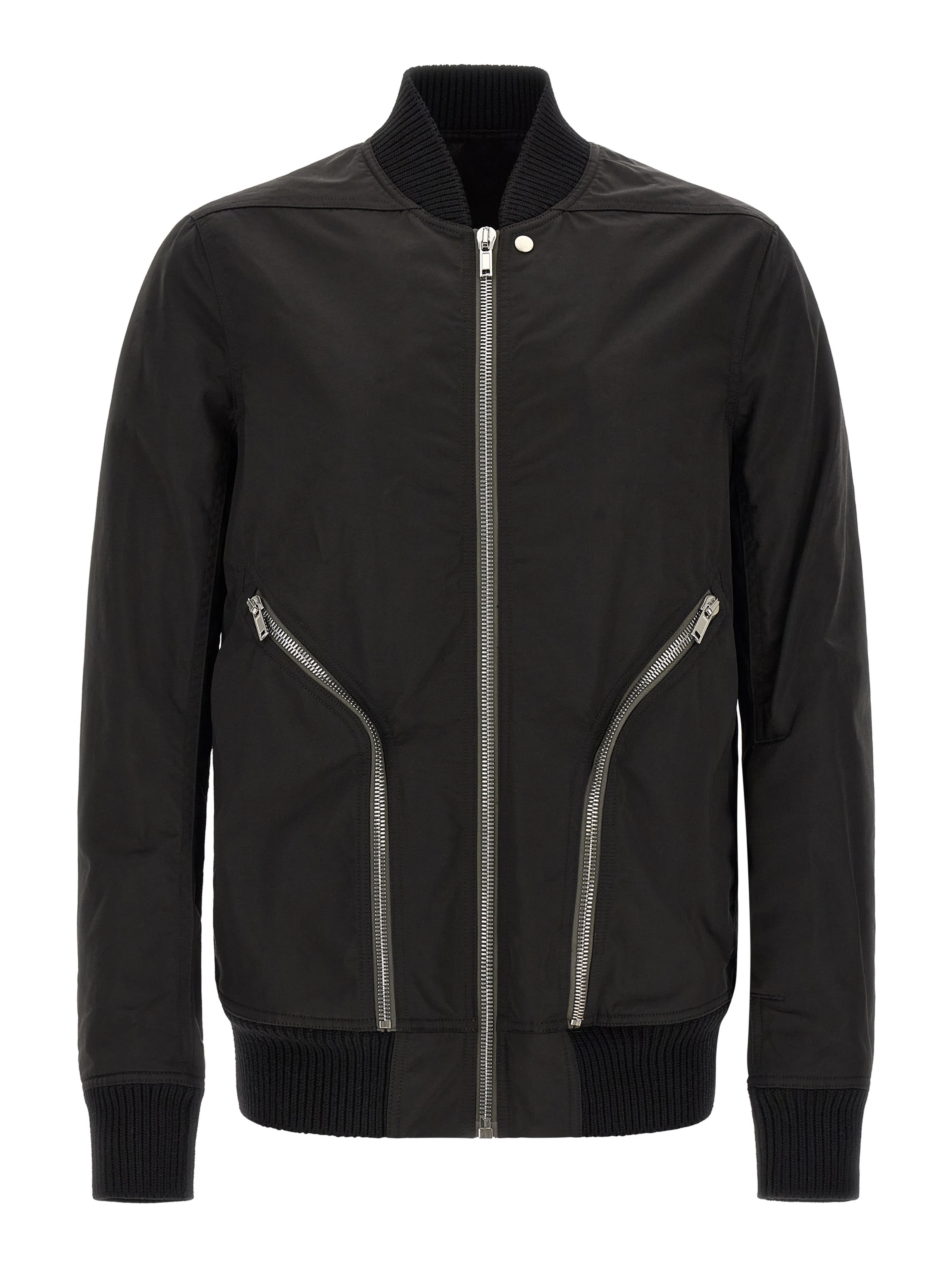 Black Nylon Bomber