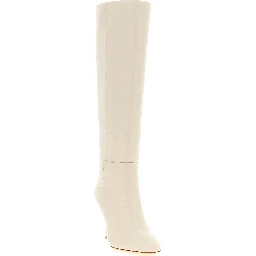 White Lamb Leather Over The Knee