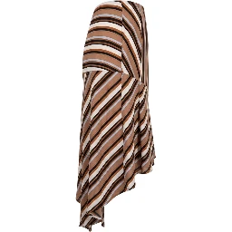 Brown Viscose Women's Skirt