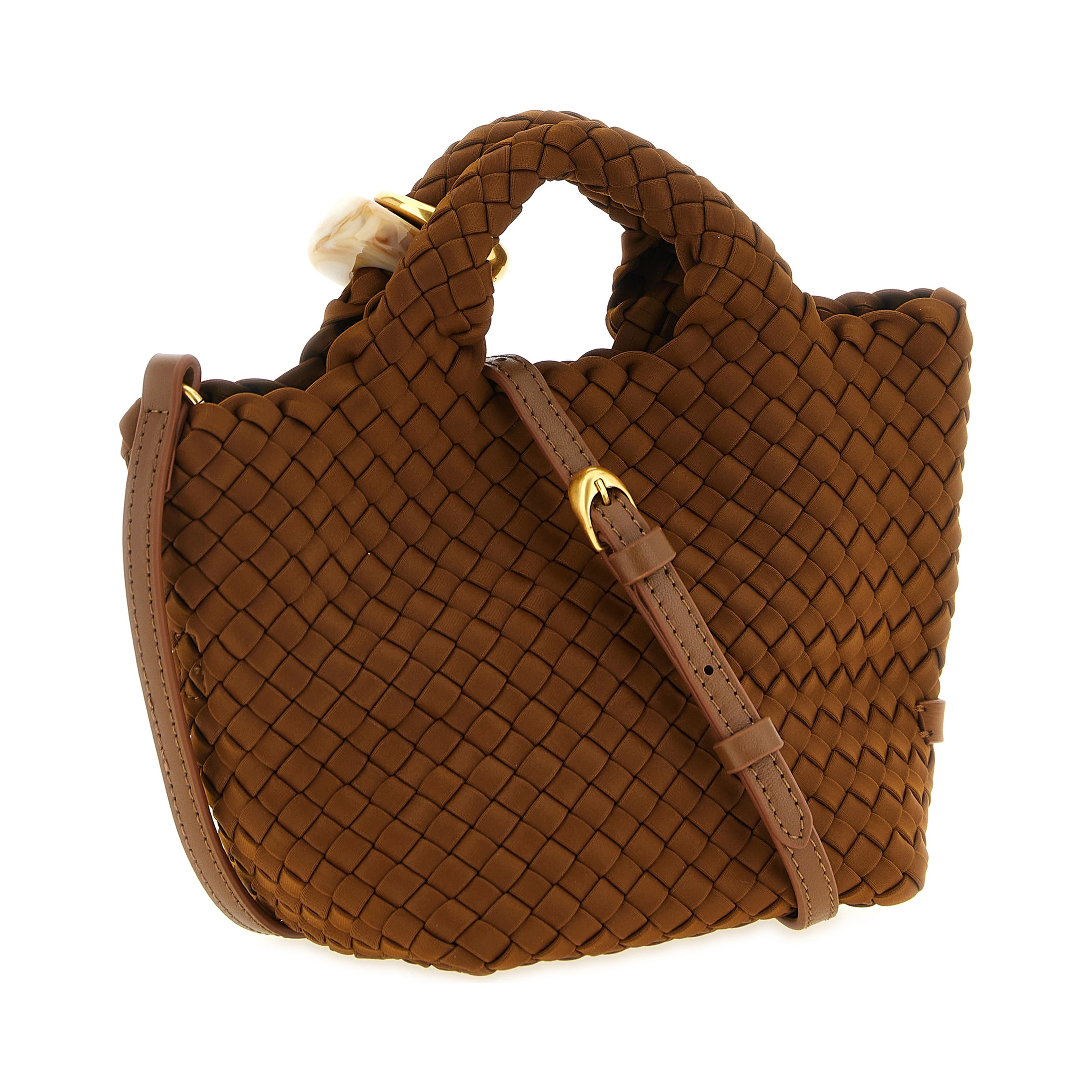 Brown Nylon Handbag