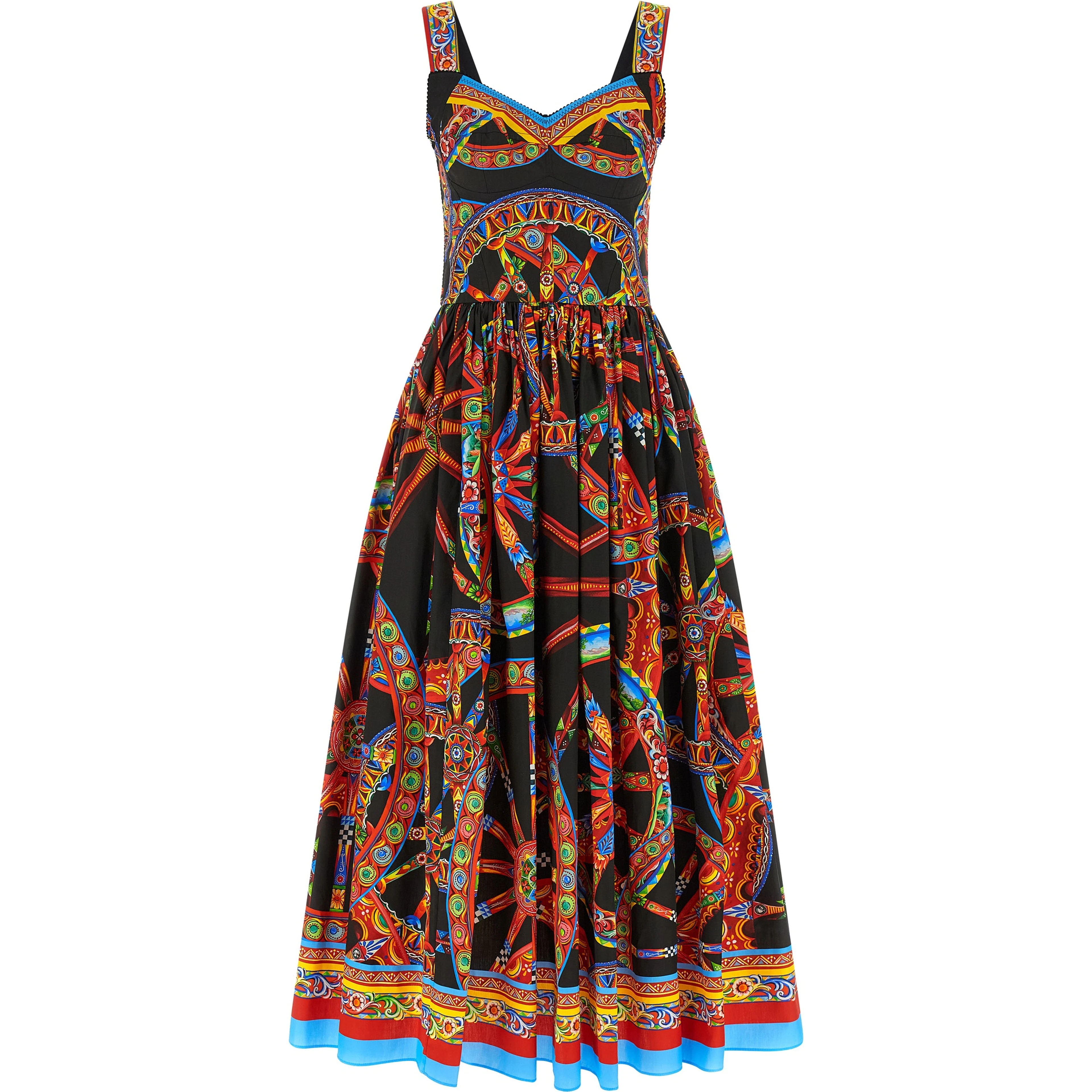 Multicolor Cotton Long Dress