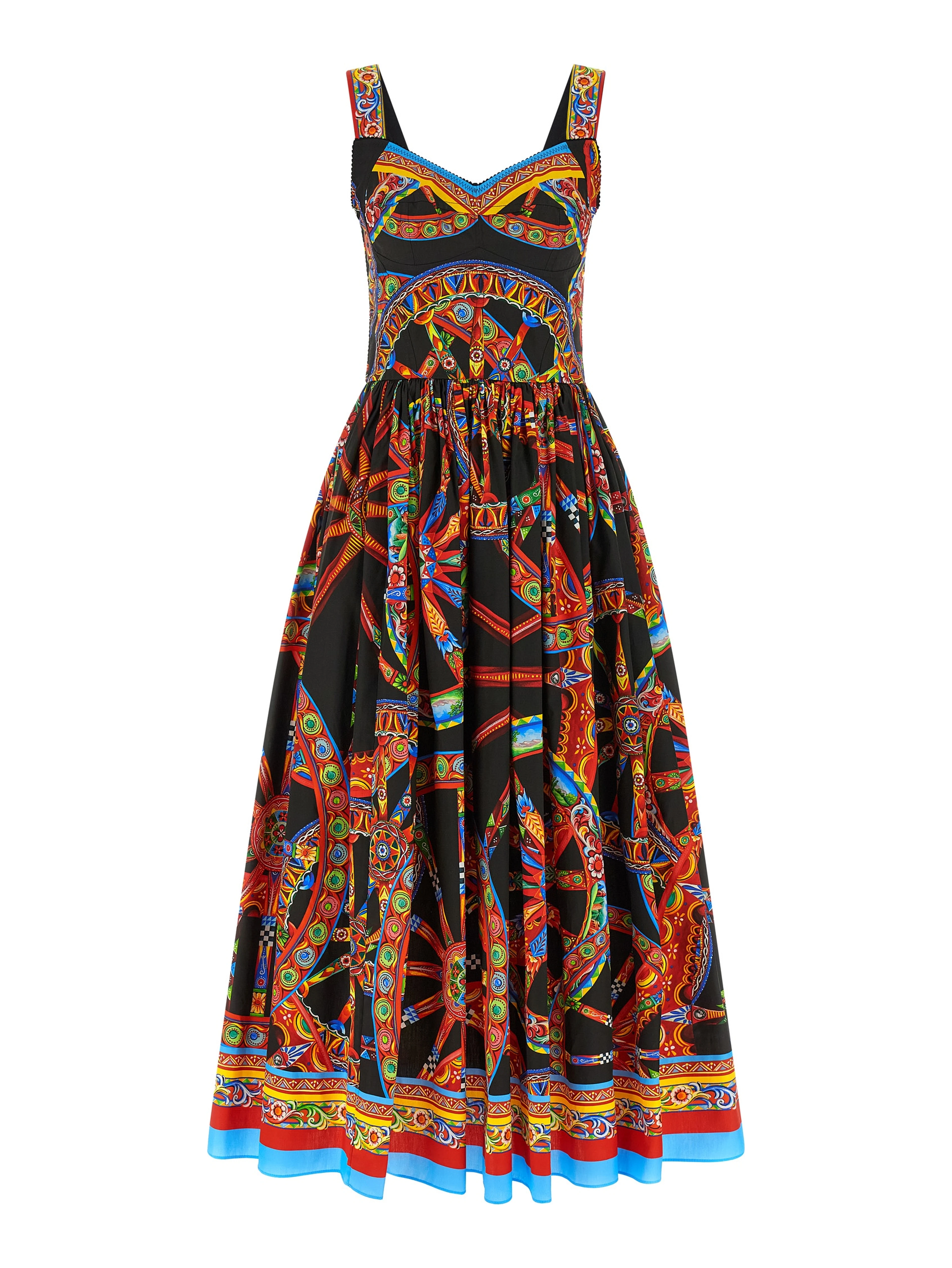 Multicolor Cotton Long Dress