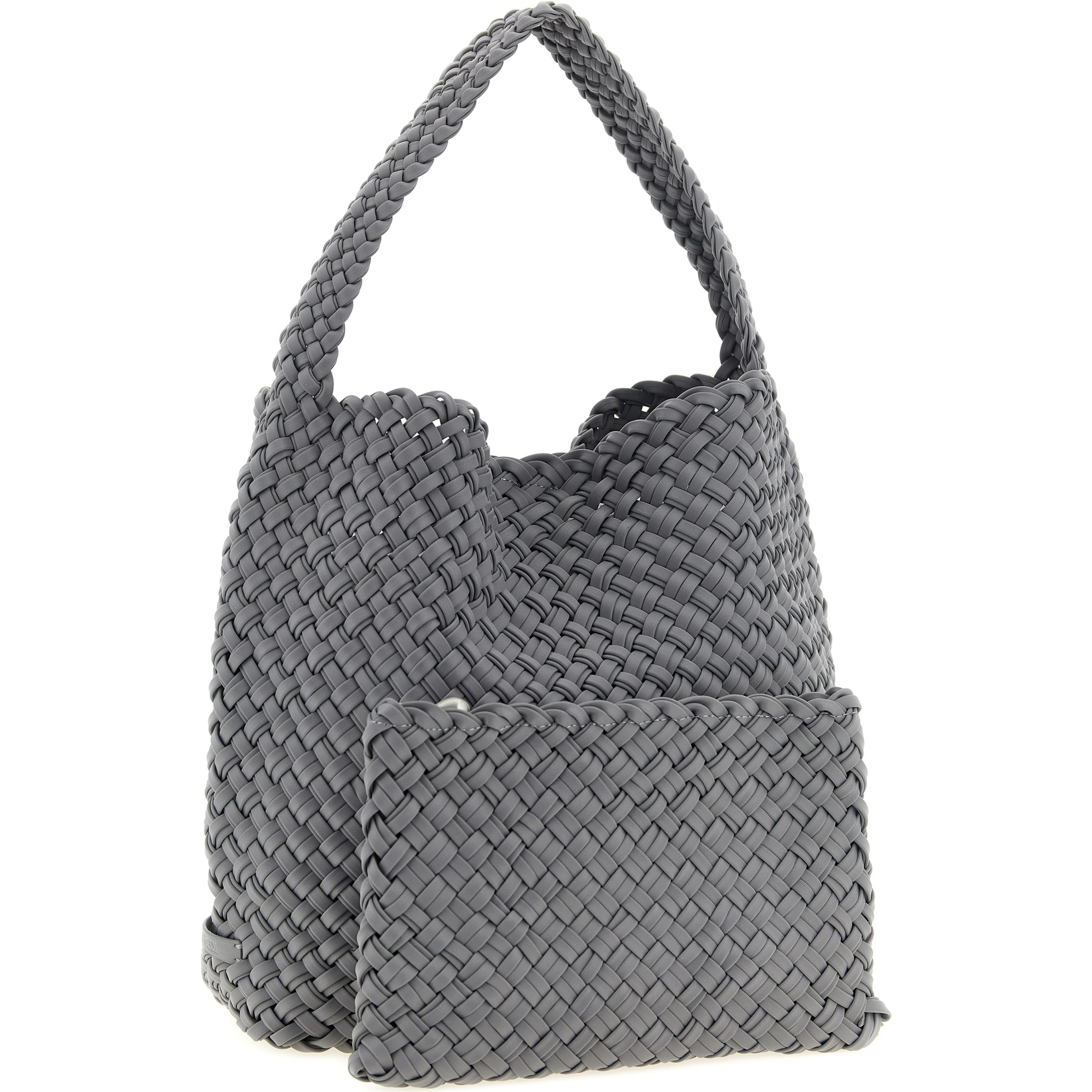 Gray Nylon Shoulder Bag