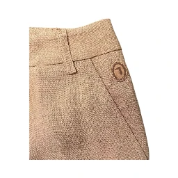 Beige Viscose Women Shorts