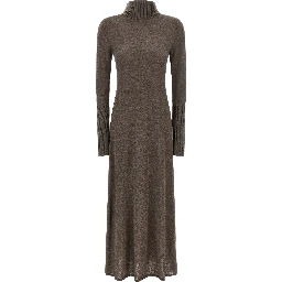 Beige Wool Long Dress