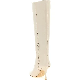 White Lamb Leather Over The Knee