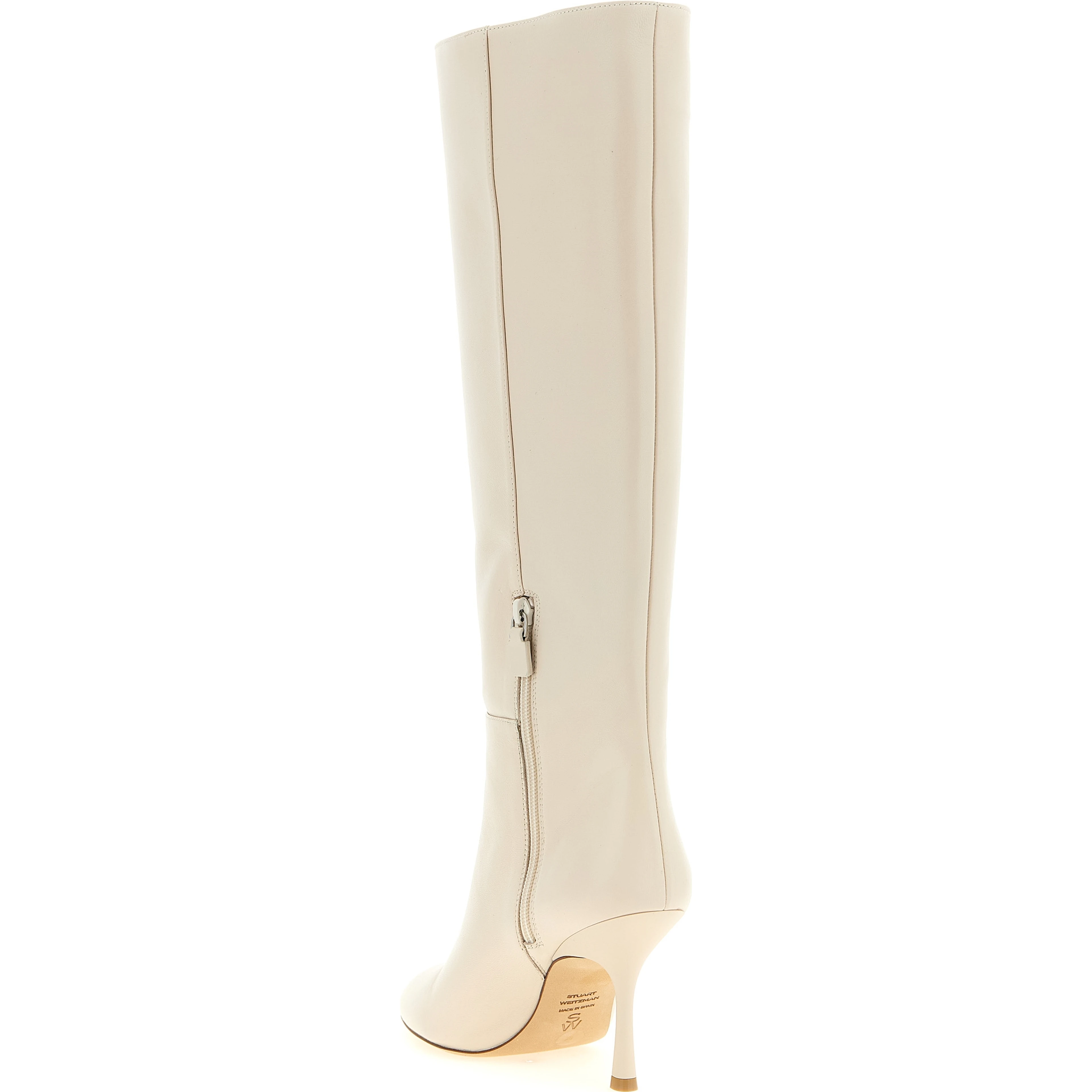 White Lamb Leather Over The Knee