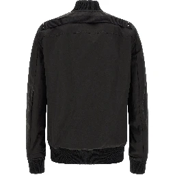 Black Nylon Bomber