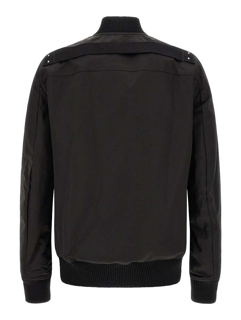 Black Nylon Bomber