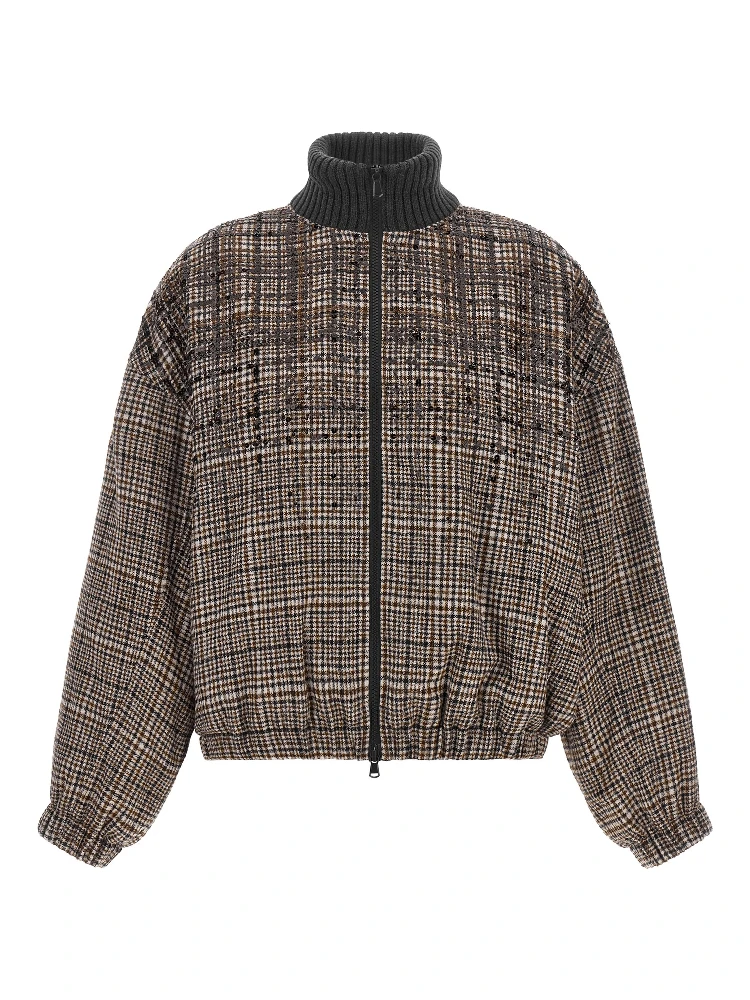 Brown Alpaca Leather Bomber