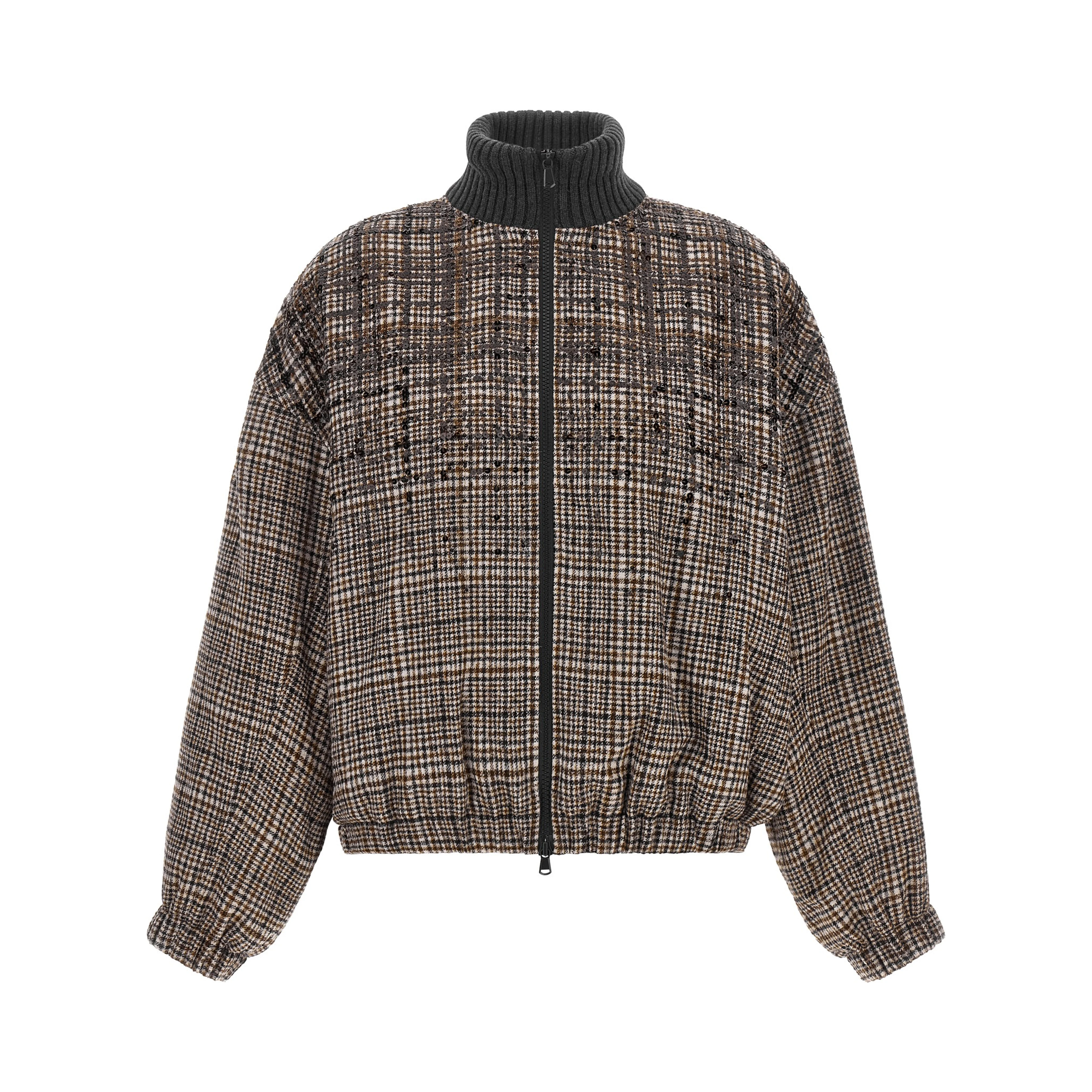Brown Alpaca Leather Bomber