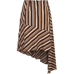 Brown Viscose Women's Skirt