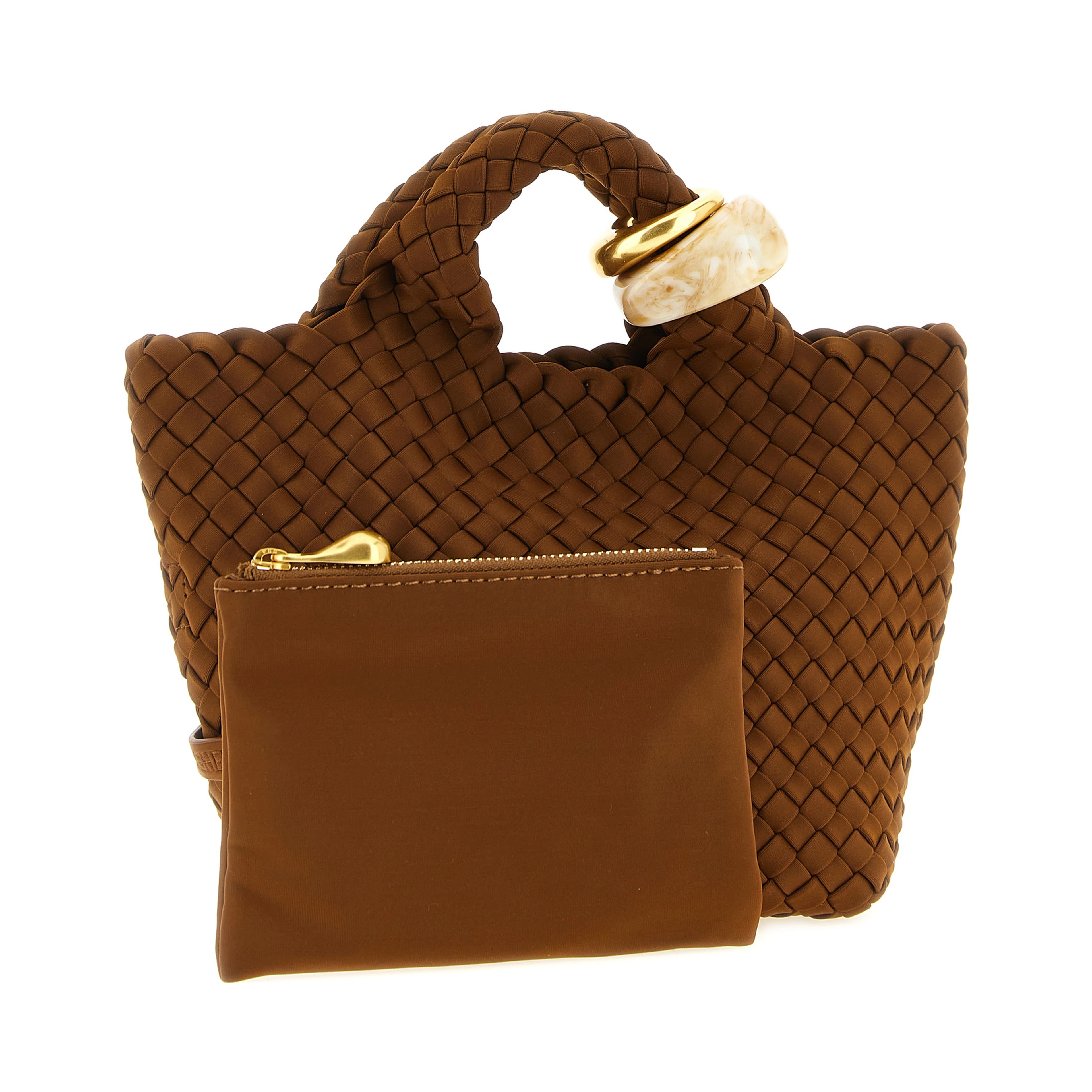 Brown Nylon Handbag