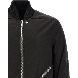 Black Nylon Bomber
