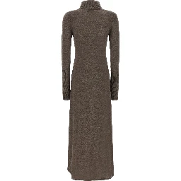 Beige Wool Long Dress