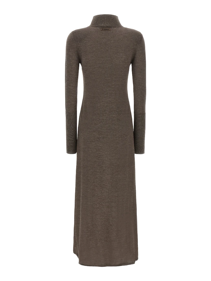 Beige Wool Long Dress