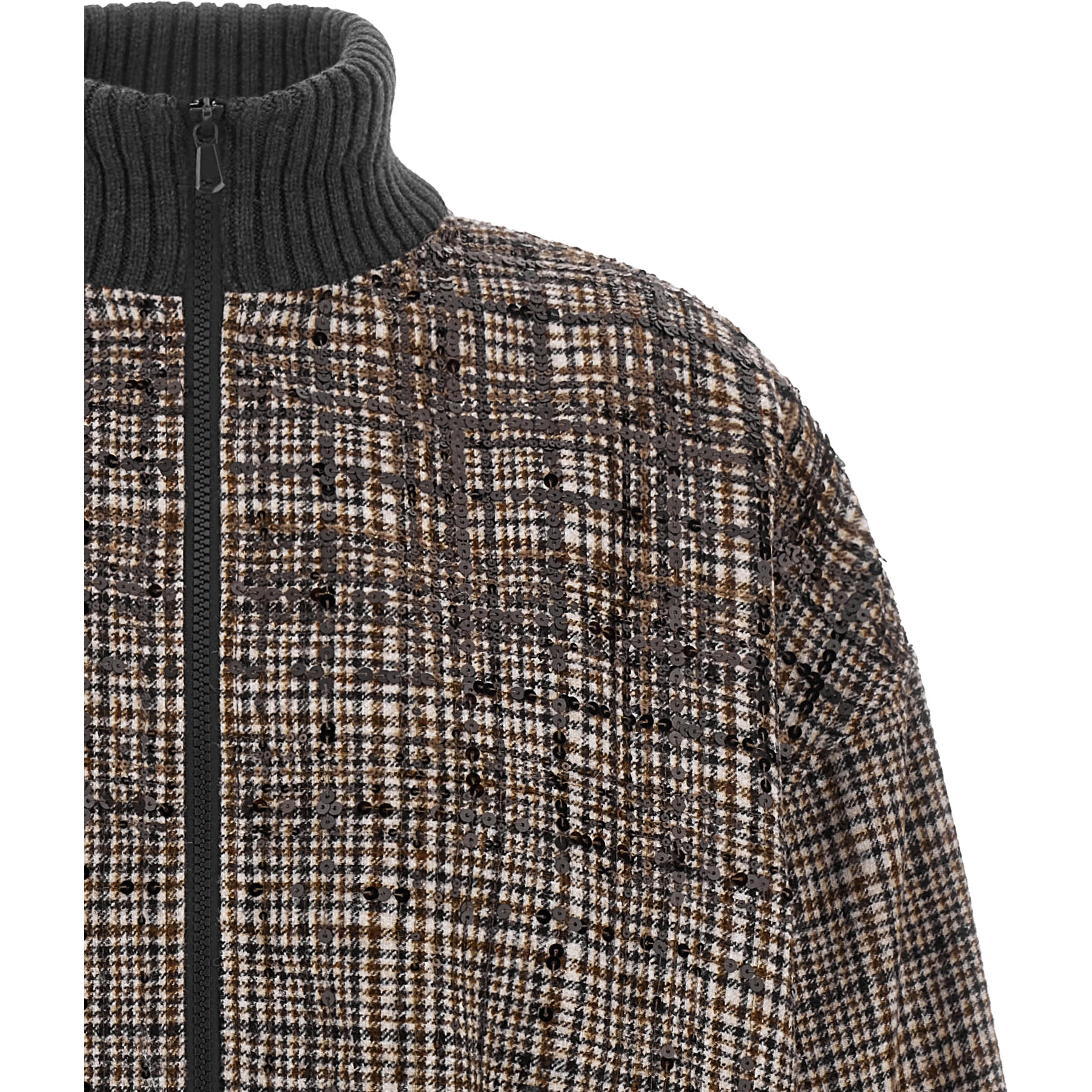 Brown Alpaca Leather Bomber