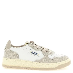 Gray Cowhide Low Top Sneakers