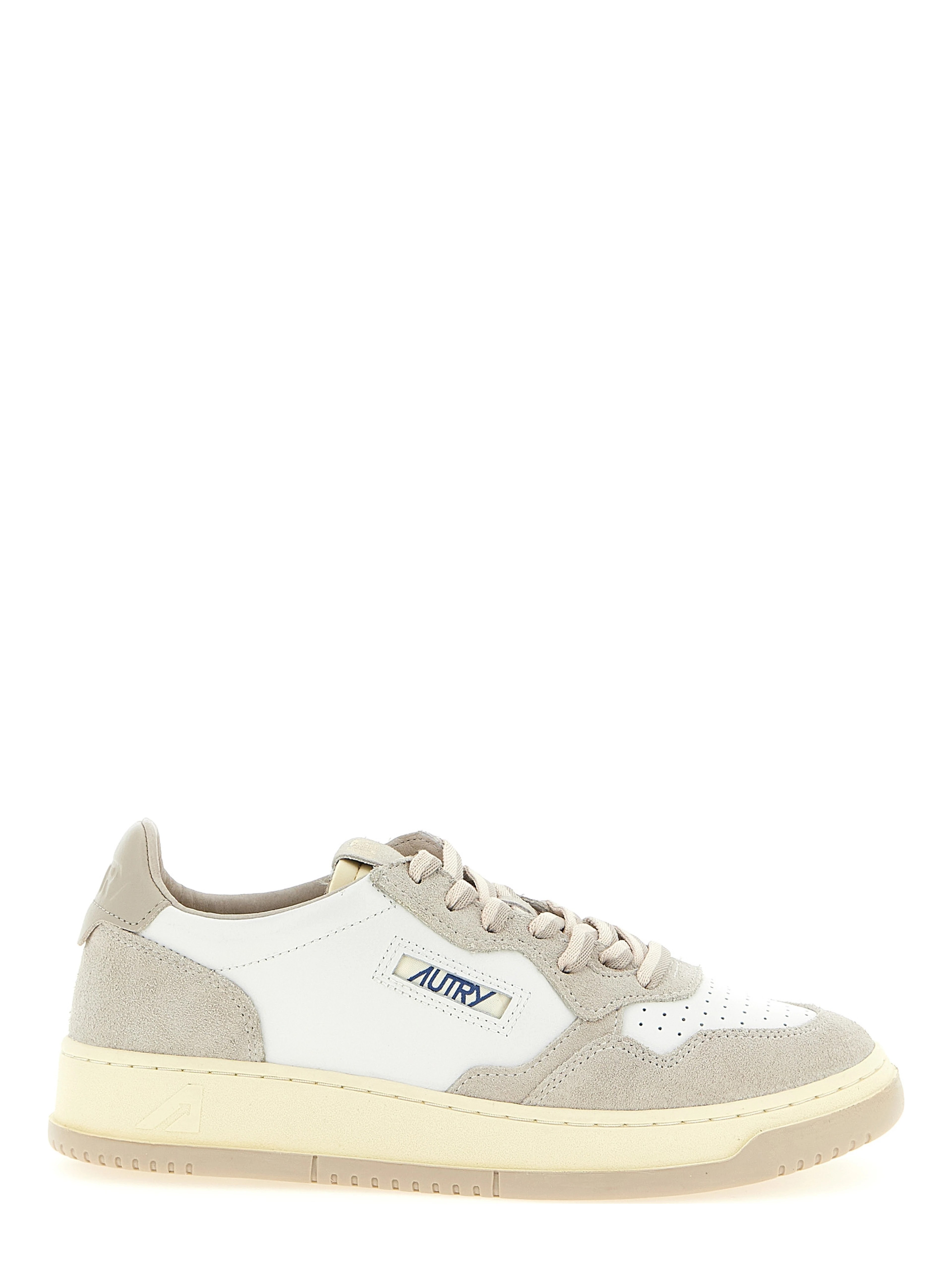 Gray Cowhide Low Top Sneakers