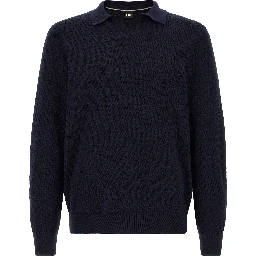Blue Cotton Polo Shirt
