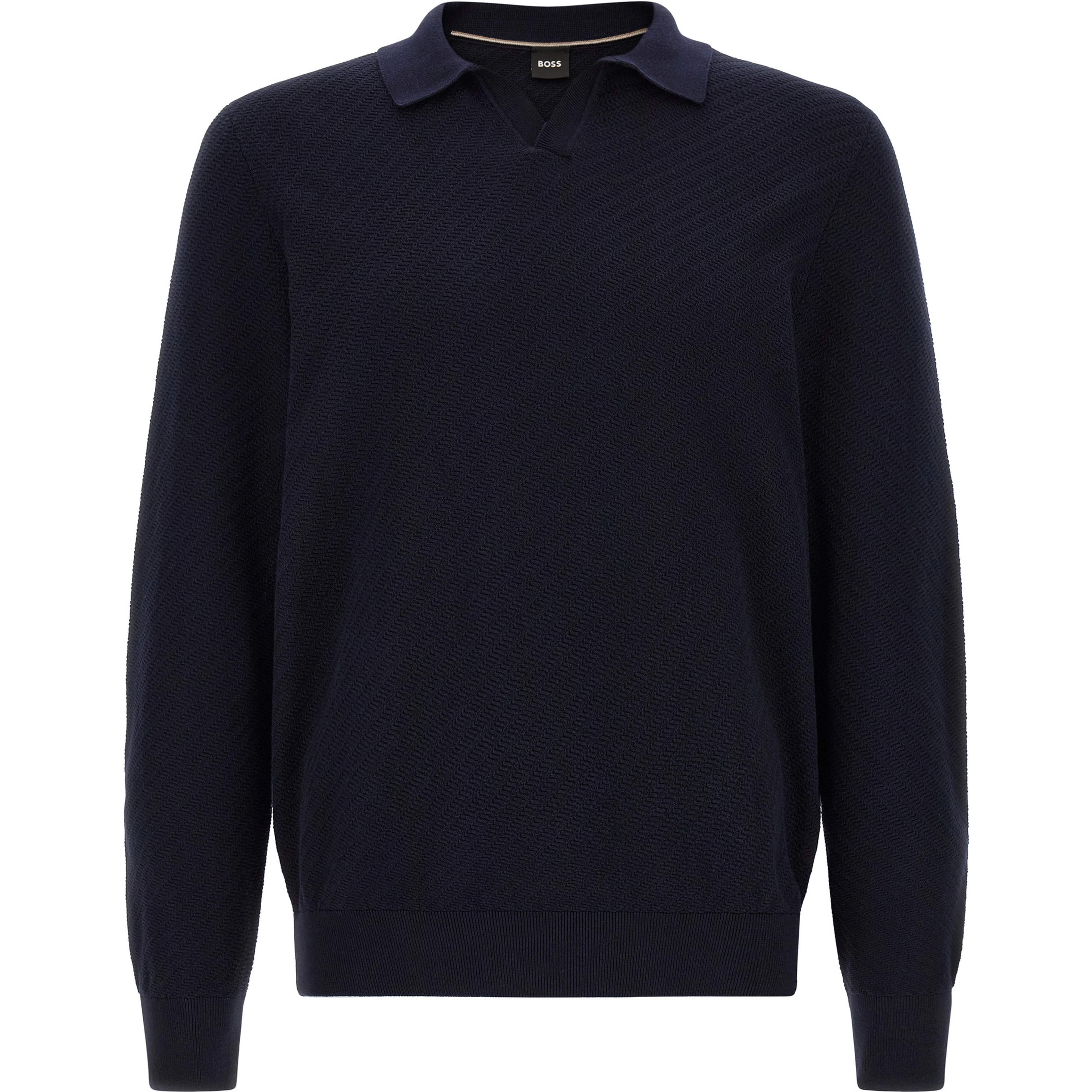 Blue Cotton Polo Shirt