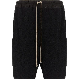 Black Cotton Bermuda Shorts
