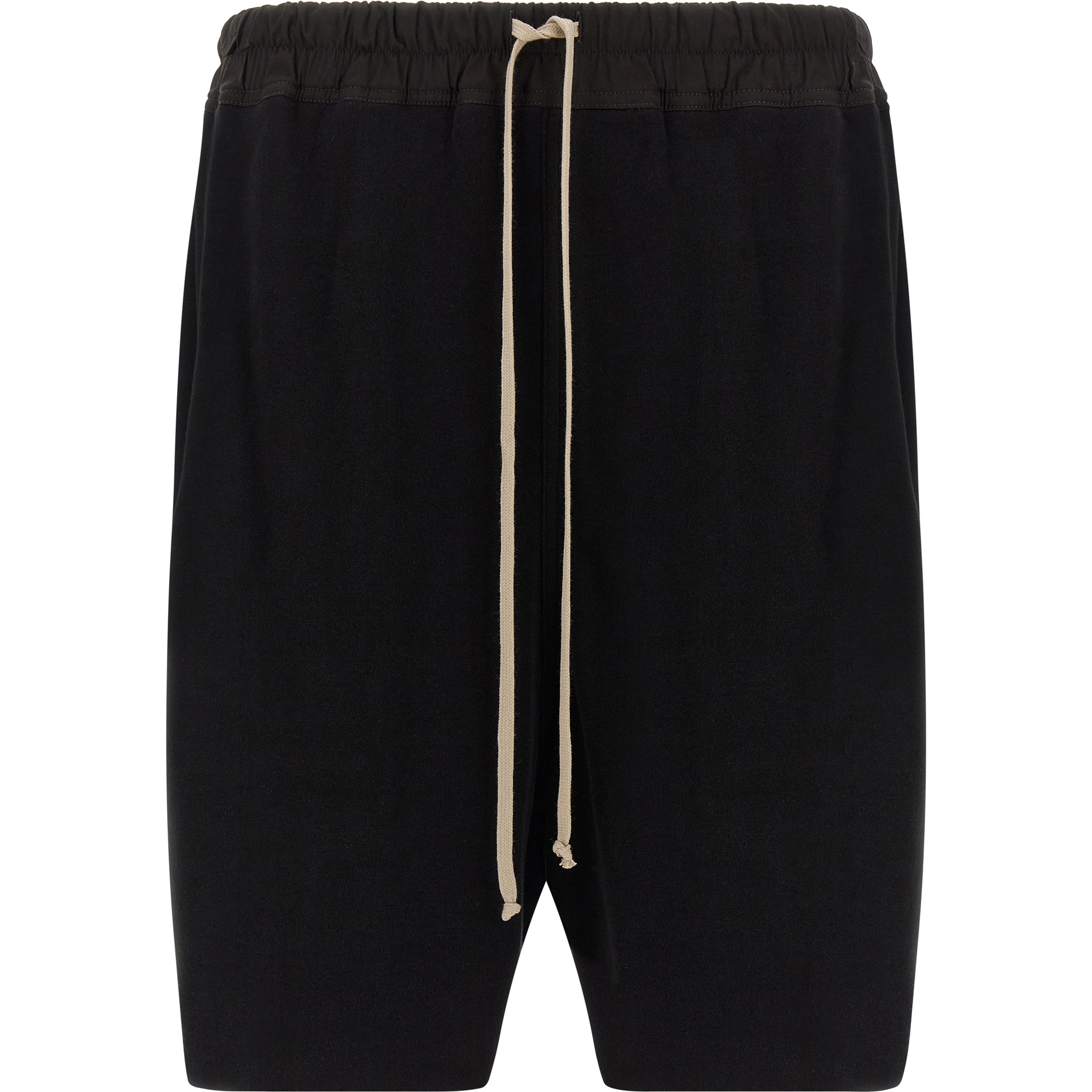 Black Cotton Bermuda Shorts